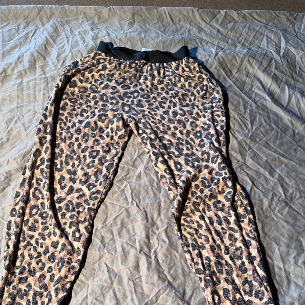 PINK Victoria's Secret Leopard Print Pajama Pants - Tan & Black